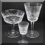 G03. Waterford Crystal stemware, including 10 cordials, 4 wine glasses and 6 tall sherbets. 